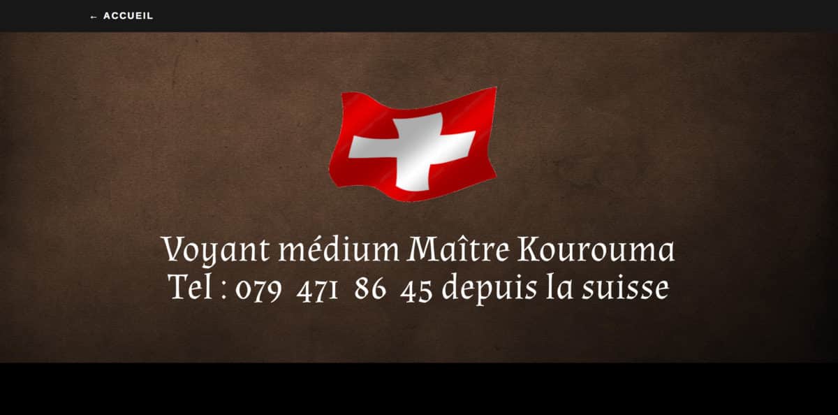 Maître Kourouma, voyant africain en Suisse